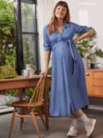Isabella Oliver Kelsy Tencel Maternity Dress, Mid Indigo