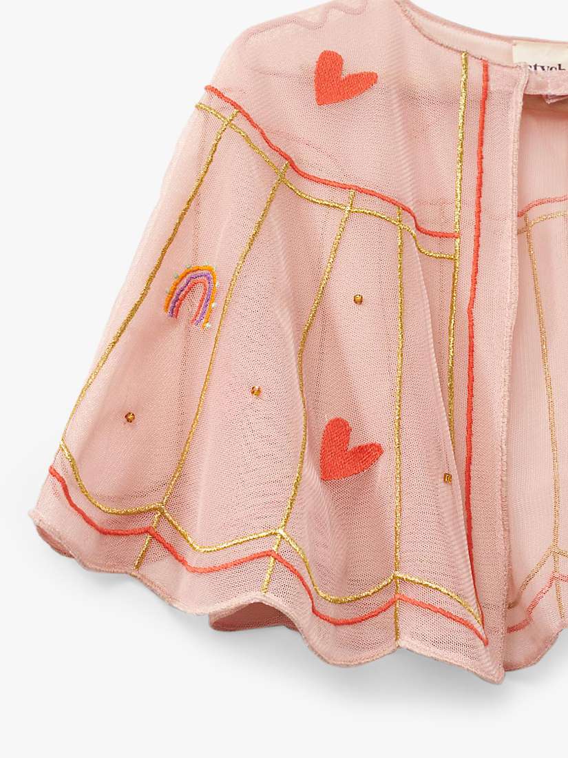 Buy Stych Tulle Heart Embroidered Cape, Light Pink Online at johnlewis.com