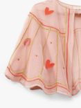 Stych Tulle Heart Embroidered Cape, Light Pink