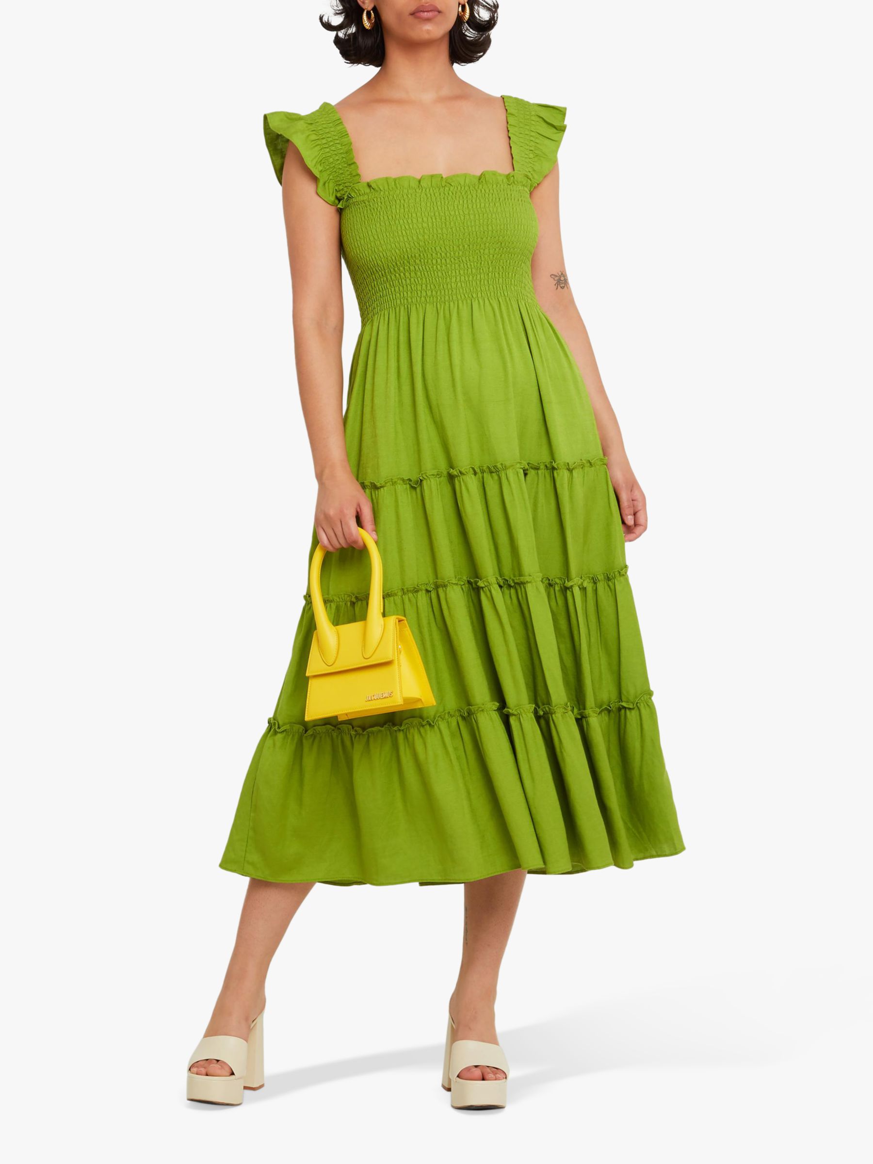 kourt Calypso Midi Dress, Green, XS