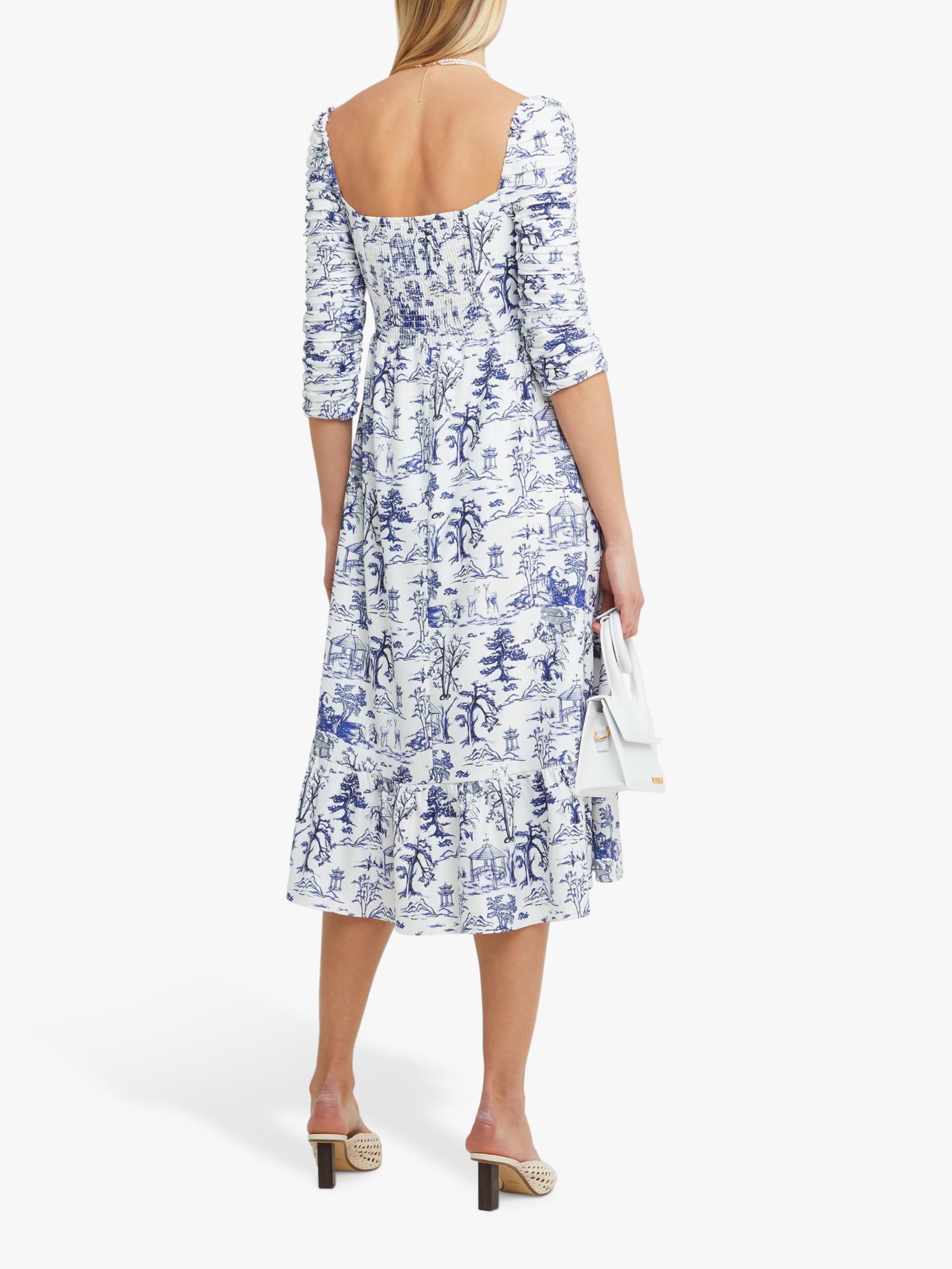Buy o.p.t Bonnie Midi Dress, Blue Online at johnlewis.com