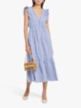 o.p.t Stella Stripe Midi Dress, Blue