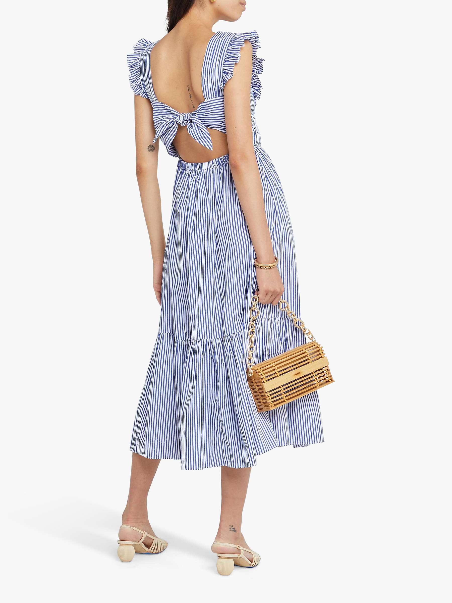 Buy o.p.t Stella Stripe Midi Dress, Blue Online at johnlewis.com