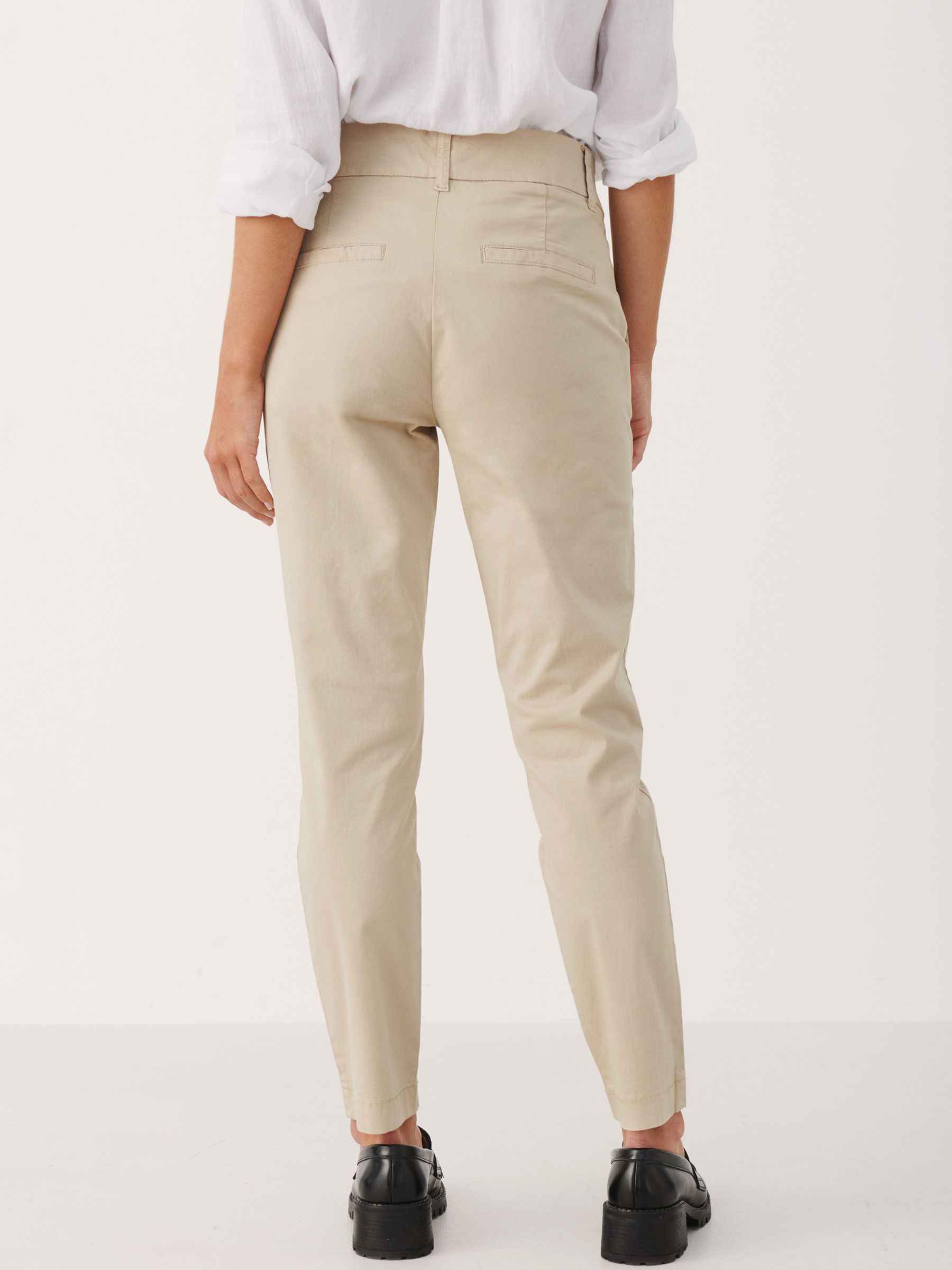 Part Two Soffys Cropped Trousers, White Pepper, 8
