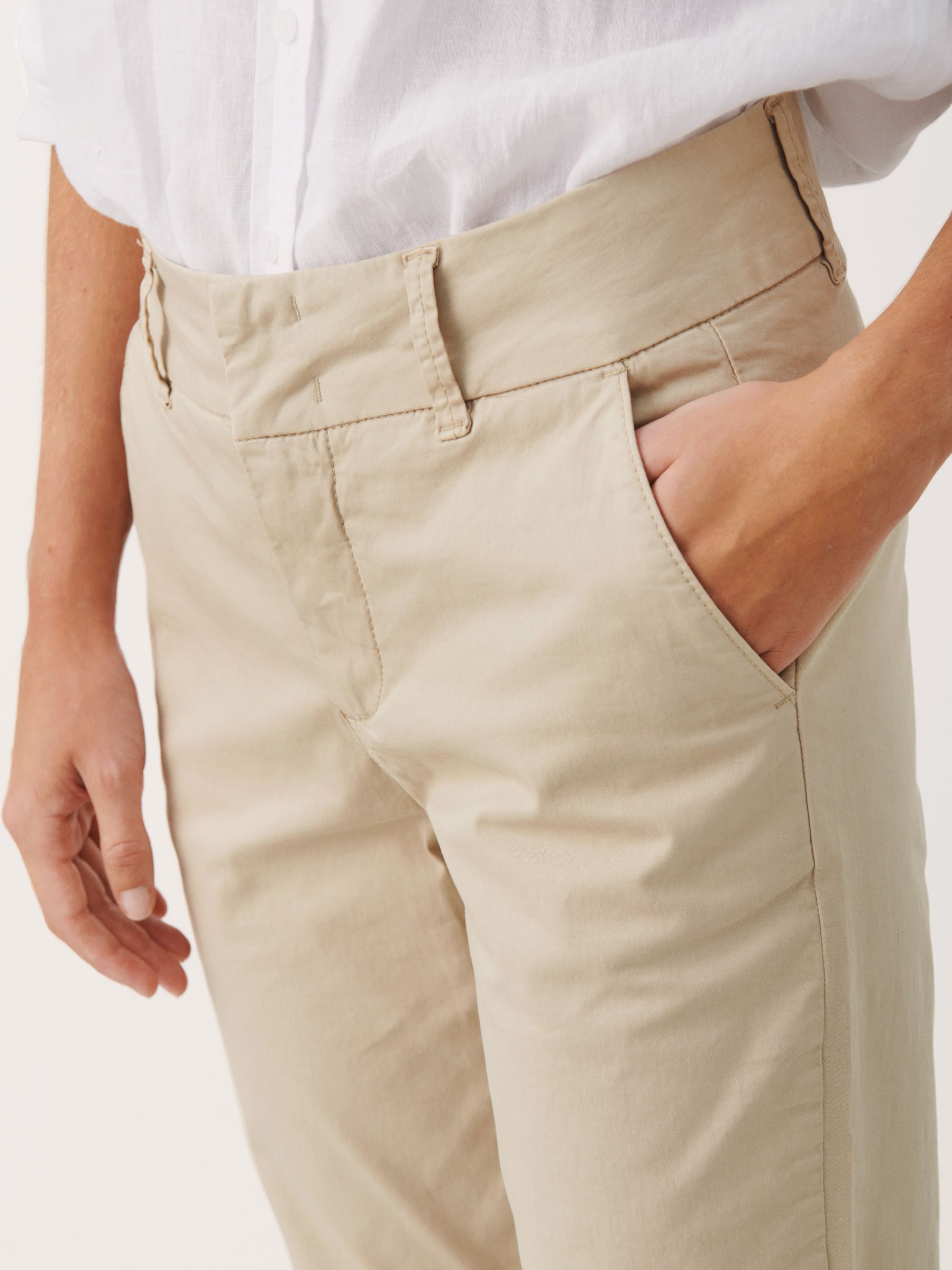 Part Two Soffys Cropped Trousers, White Pepper, 8
