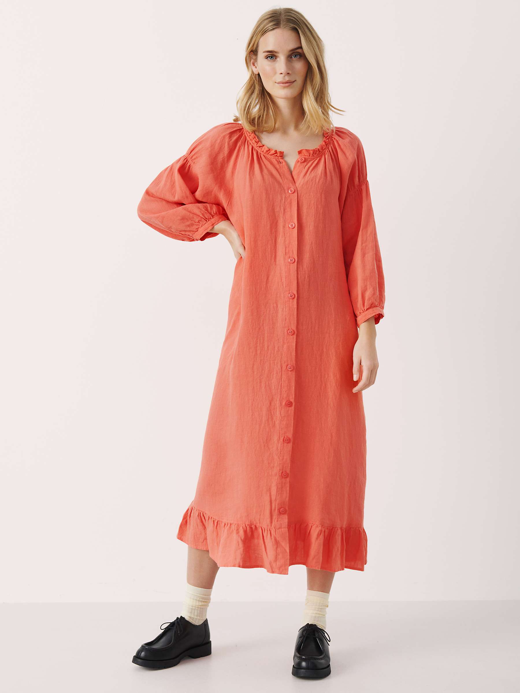 Buy Part Two Sisse Relaxed Fit Linen Midi Dress Online at johnlewis.com