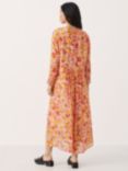 Part Two Sila Floral Long Sleeve Maxi Dress, Pink