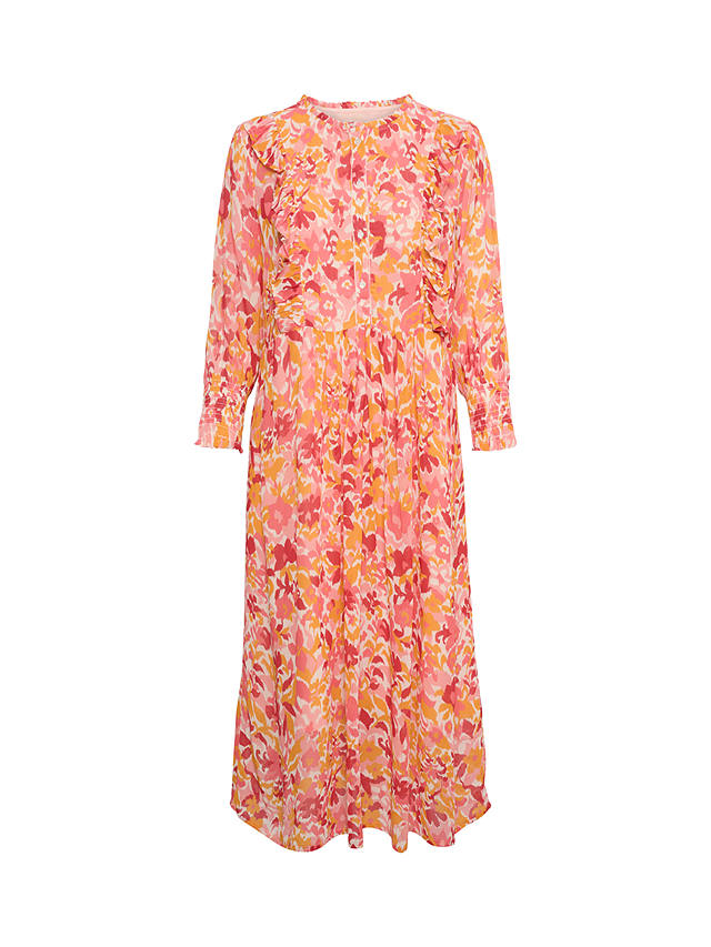 Part Two Sila Floral Long Sleeve Maxi Dress, Pink 