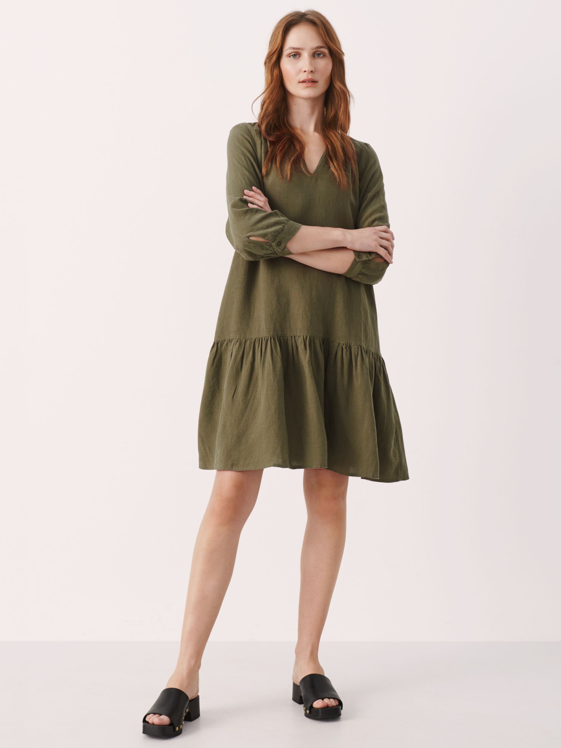 Part Two Chania Relaxed Fit Linen Knee Length Dress, Kalamata