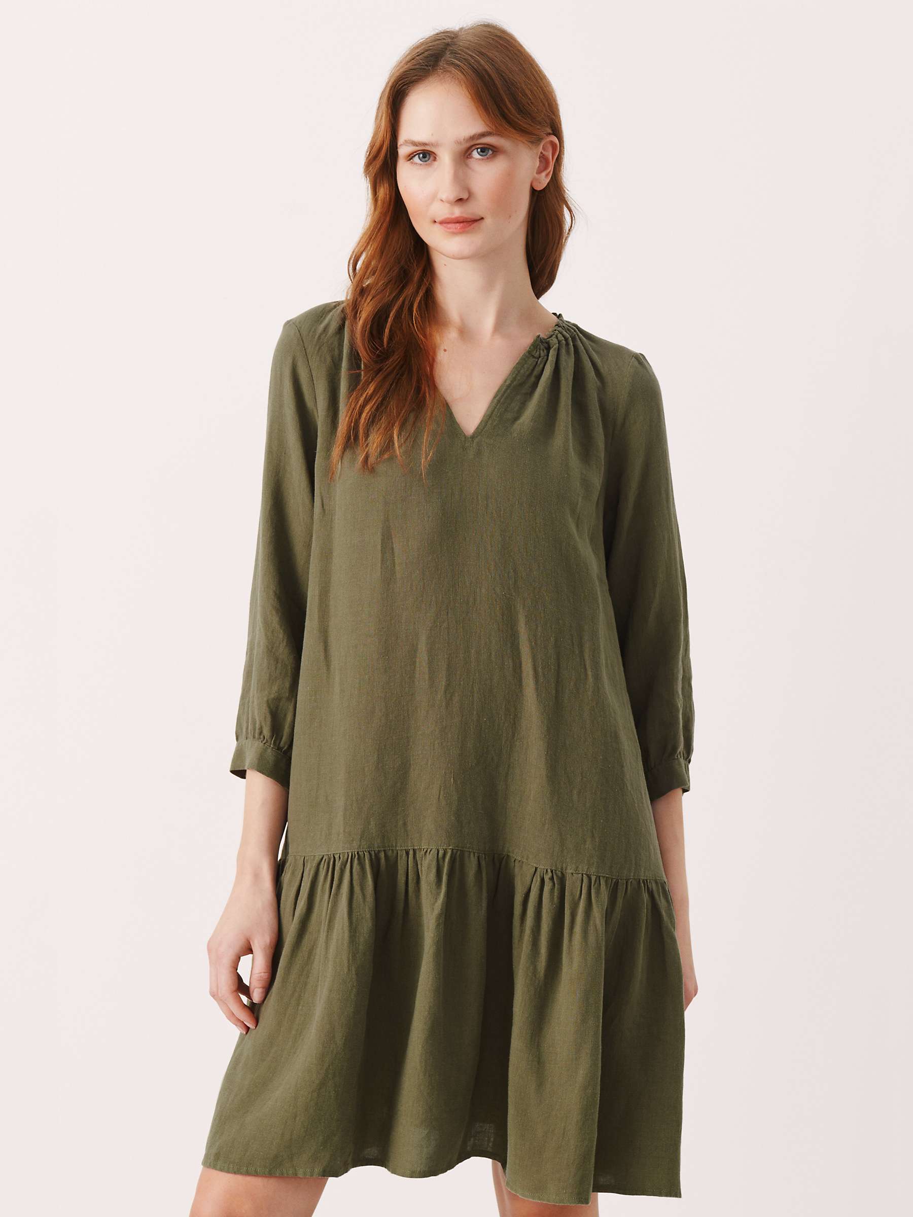 Buy Part Two Chania Relaxed Fit Linen Knee Length Dress, Kalamata Online at johnlewis.com