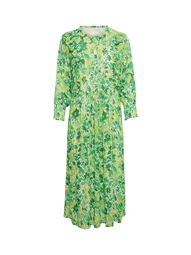 Part Two Sila Floral Long Sleeve Maxi Dress, Green 