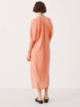 Part Two Sade Short Sleeve V-Neck Midi Dress, Porcelaine Rose