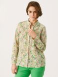 Part Two Sabella Cotton Floral Shirt, Green
