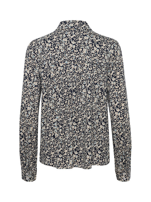 Part Two Sarona Floral Long Sleeve Shirt, Dark Navy 