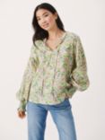 Part Two Namis Cotton Floral Balloon Sleeve Blouse
