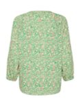 Part Two Milea Floral Print V-Neck Top, Green/Multi