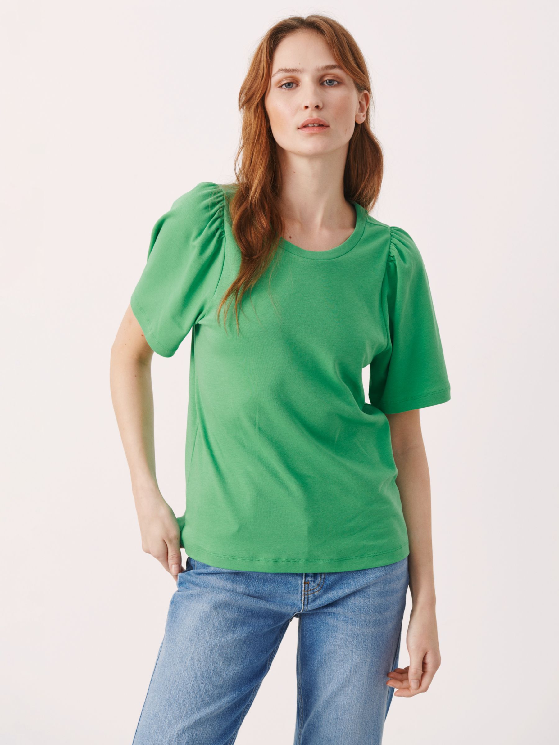 Part Two Imalea Organic Cotton T-Shirt, Greenbriar at John Lewis & Partners