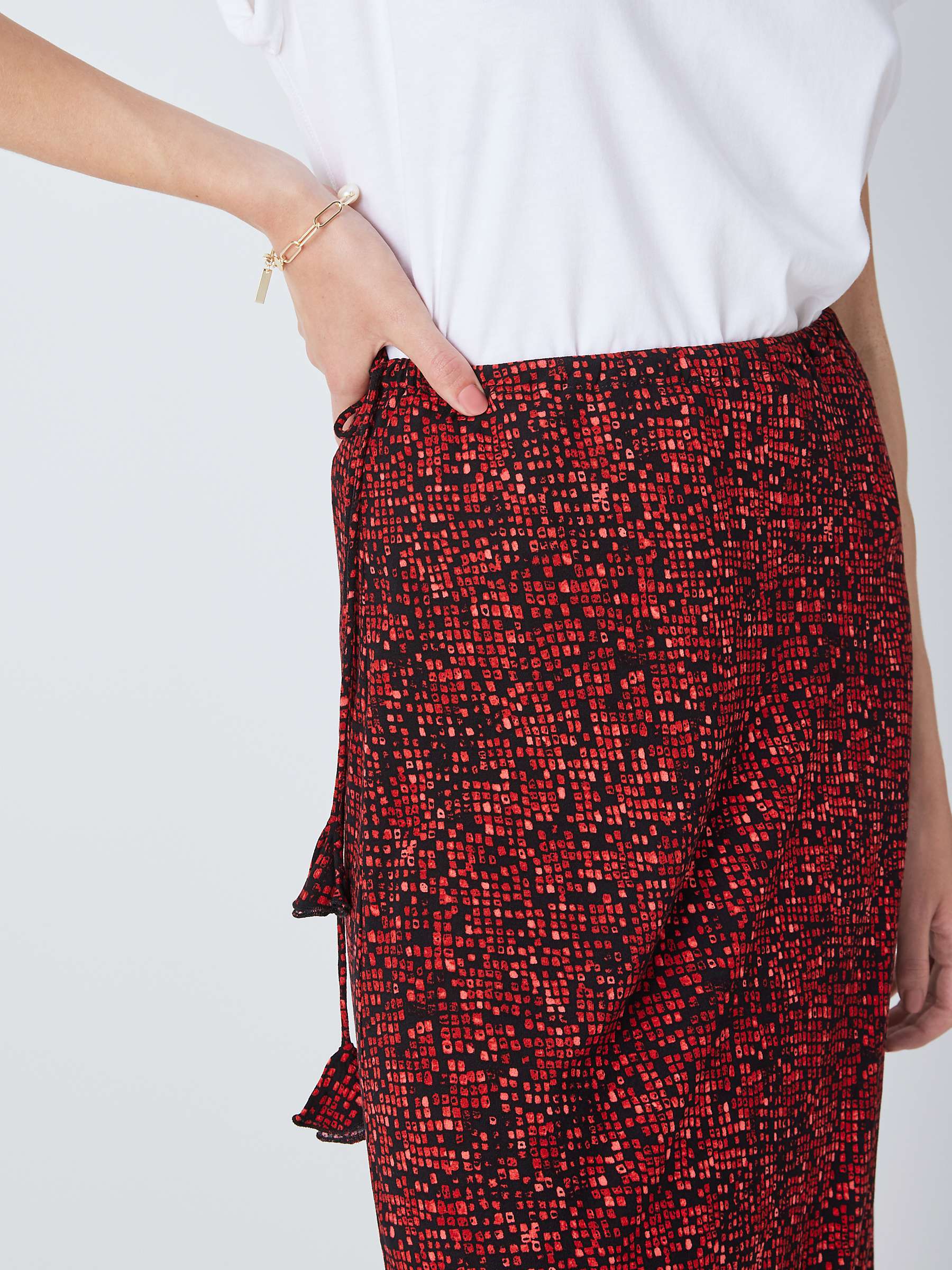 Buy AND/OR Nyla Shibori Skirt, Red/Multi Online at johnlewis.com