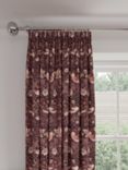Morris & Co. Strawberry Thief Pair Lined Pencil Pleat Curtains, Damson