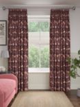 Morris & Co. Strawberry Thief Pair Lined Pencil Pleat Curtains, Damson