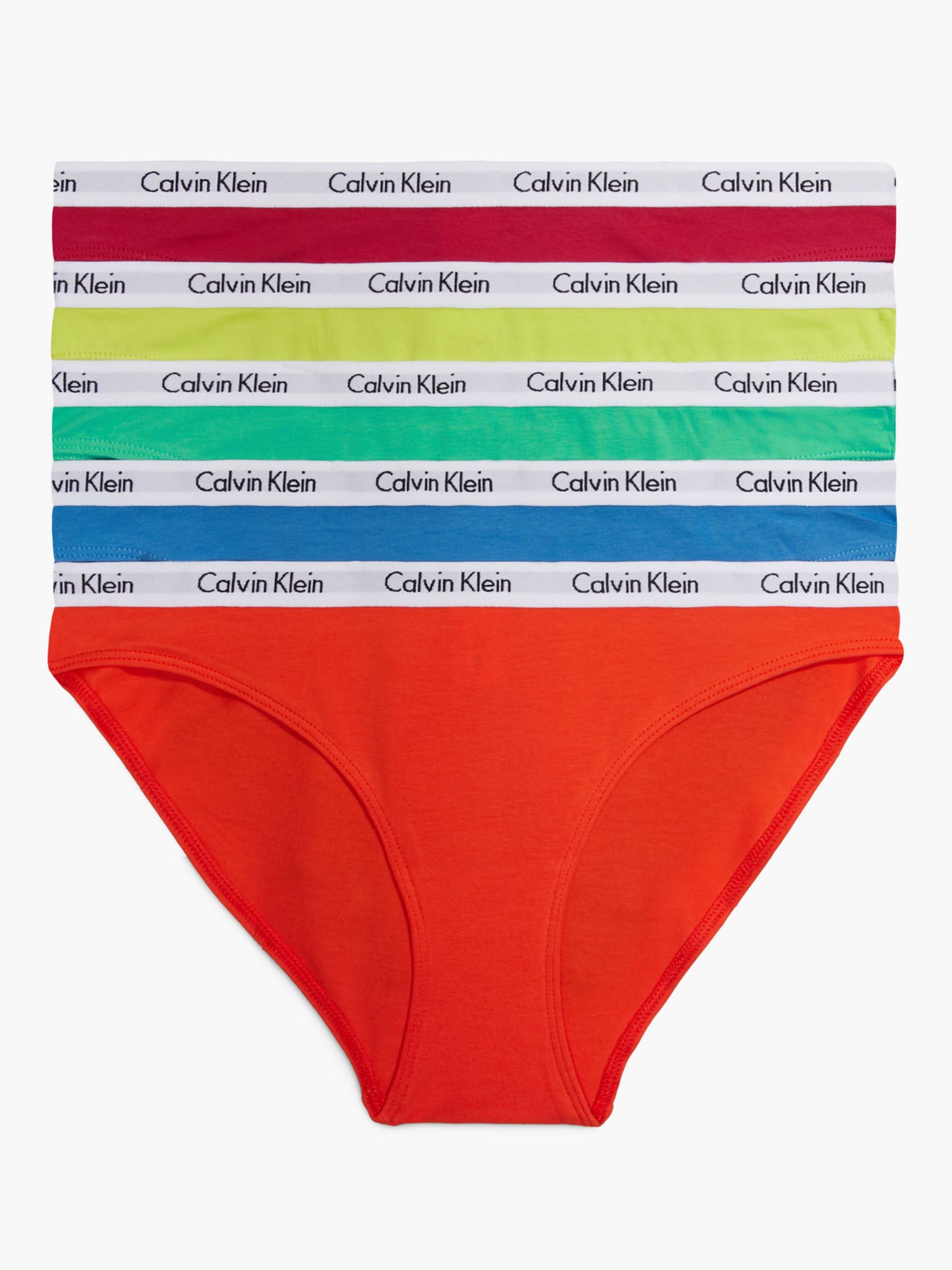Calvin Klein Carousel Bikini Briefs, Pack of 5, Pride Combo at John Lewis &  Partners