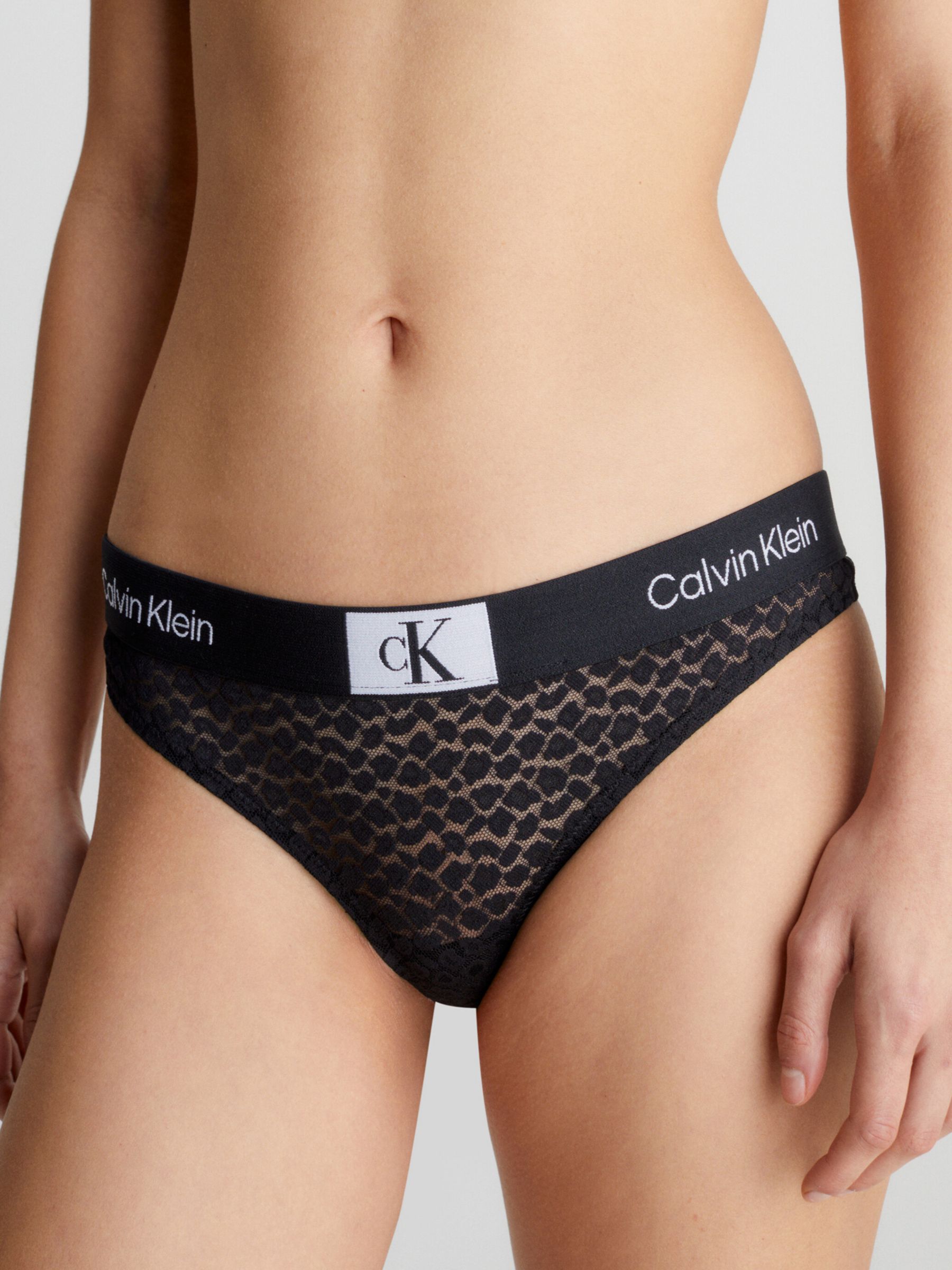 Calvin Klein 1996 Animal Lace Unlined Demi Black 34A at  Women's  Clothing store