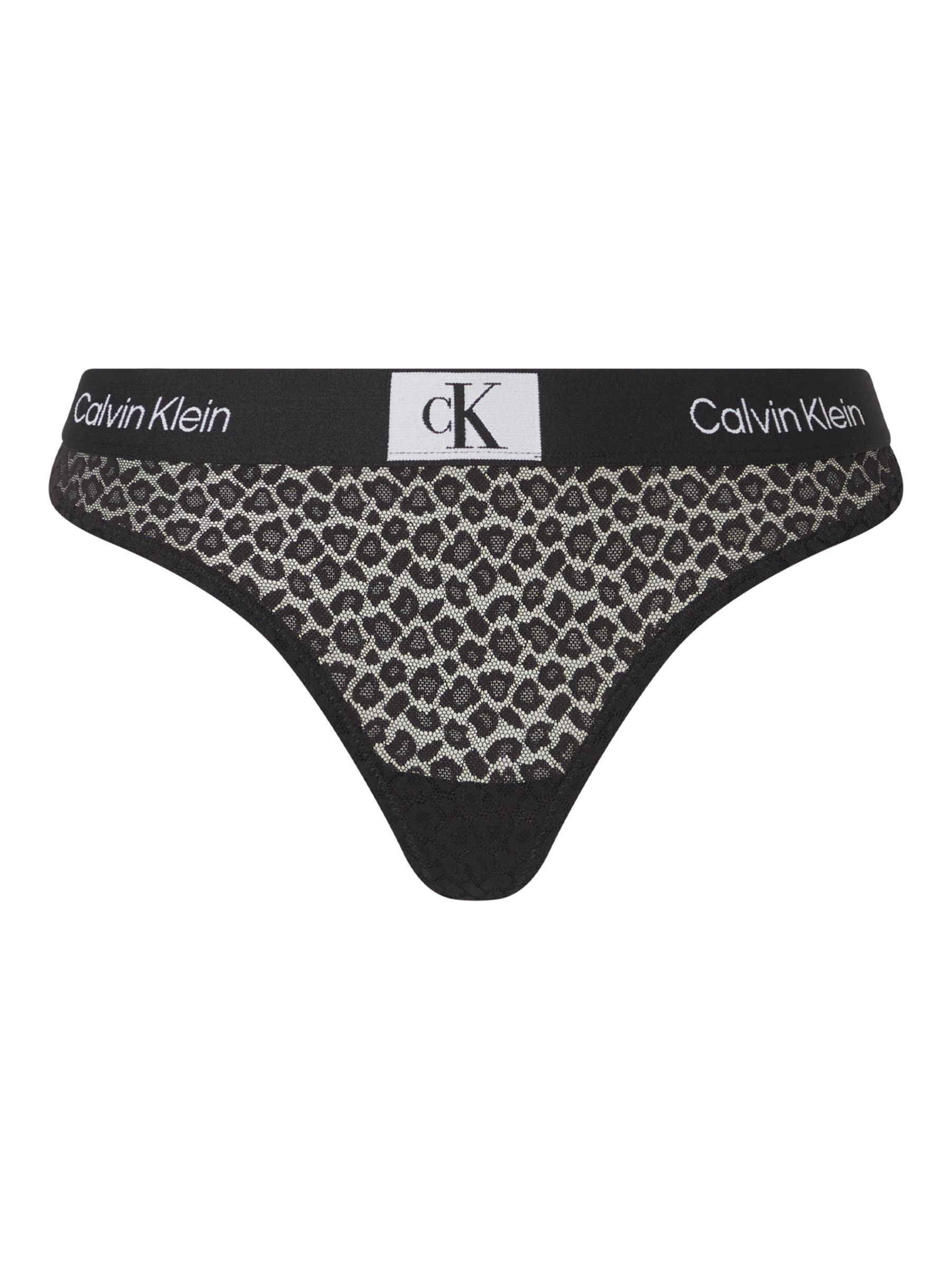 Calvin Klein 1996 Animal Lace High Waisted Bikini In Black