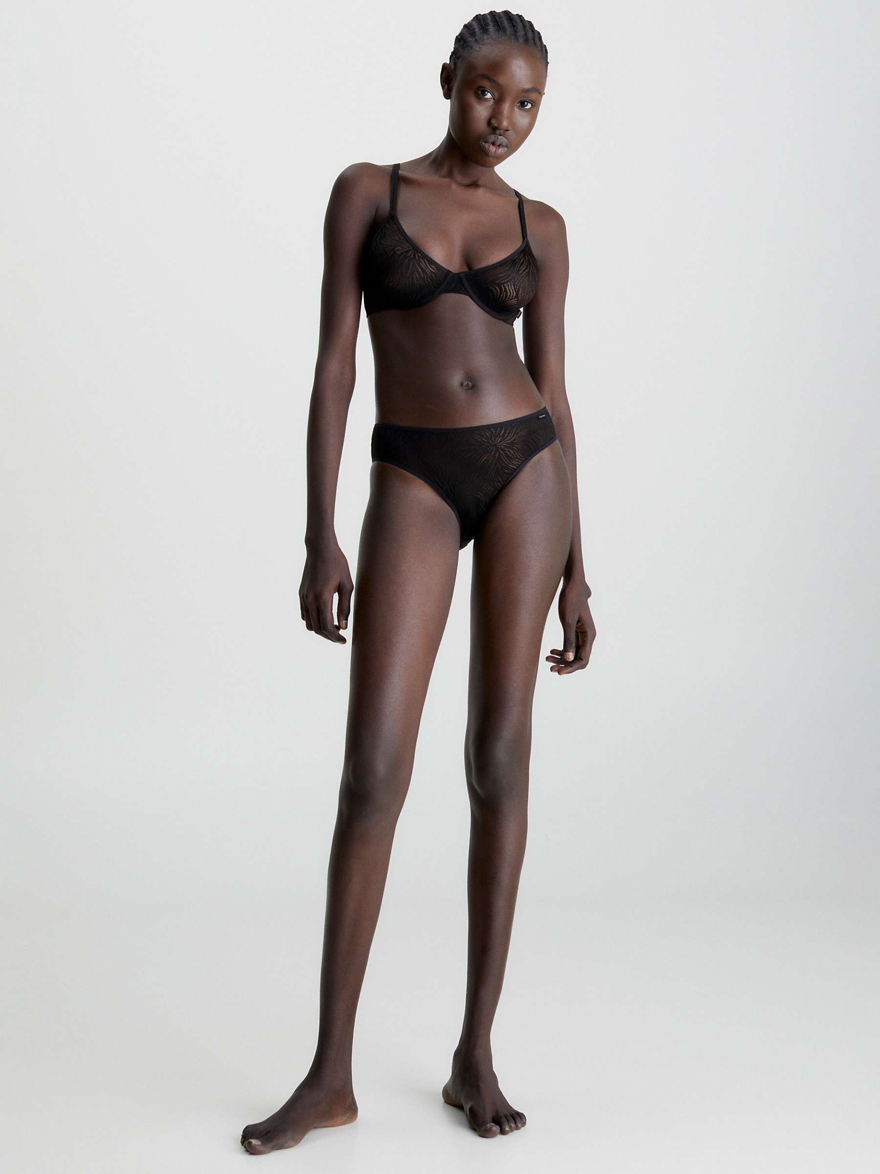 Buy Calvin Klein Sheer Lace Bikini Knickers Online at johnlewis.com