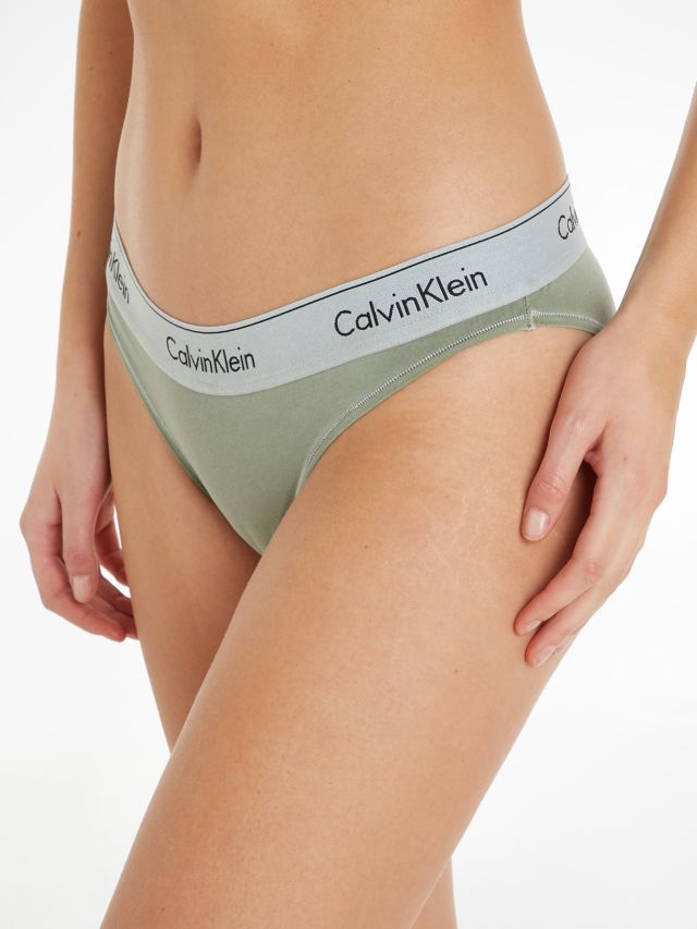 Calvin Klein Mineral Dye Bikini Briefs, Eco Green, XS