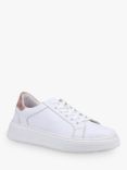 Hush Puppies Camille Lace-Up Leather Trainers, White