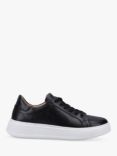 Hush Puppies Camille Lace-Up Leather Trainers, Black