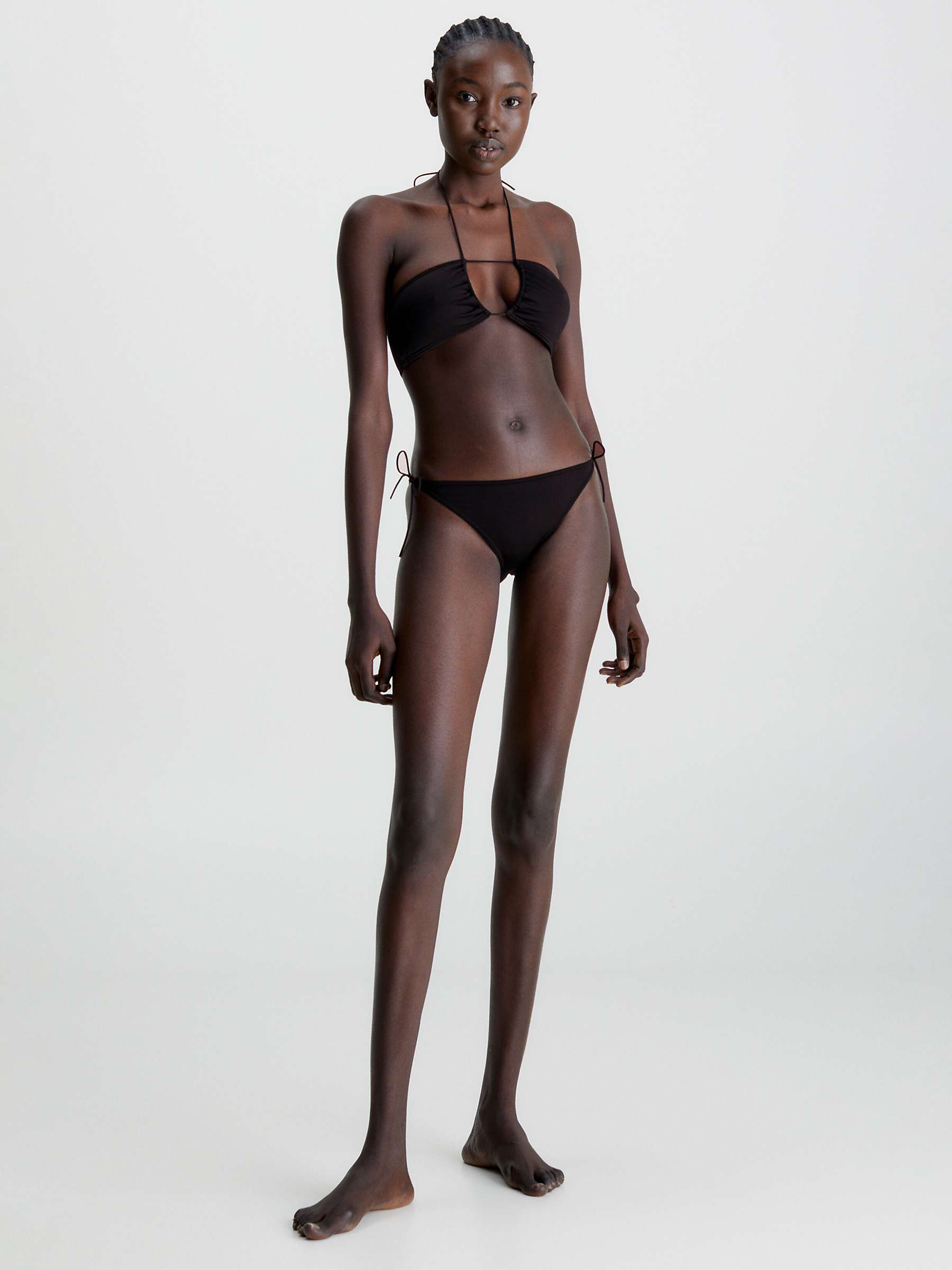 Buy Calvin Klein Core Multi Ties Bikini Top, Black Online at johnlewis.com