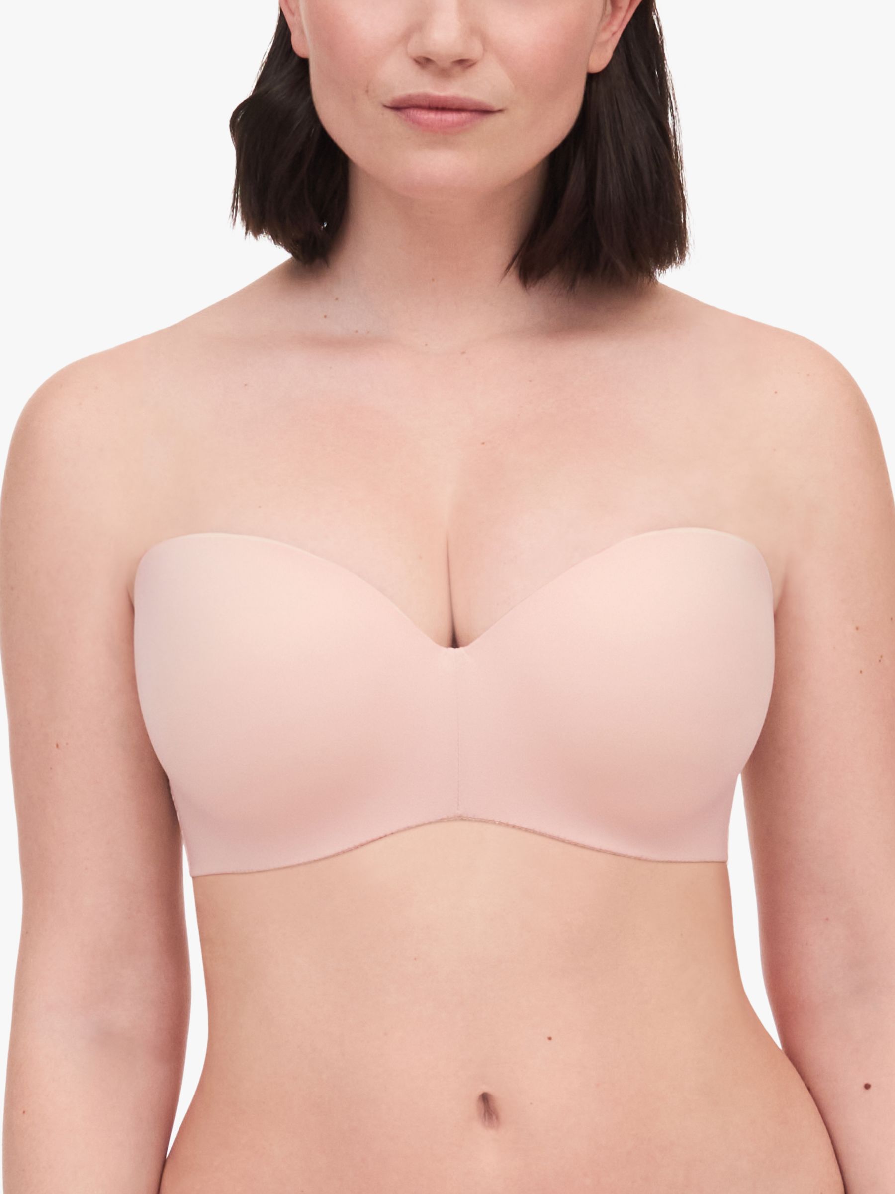 Elegant Moments Vinyl bandeau top with underwire cups, hook and