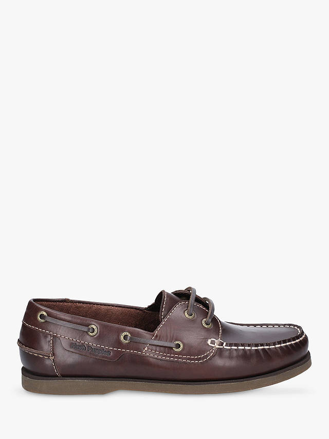 Hush Puppies Henry Leather Boat Shoes, Brown