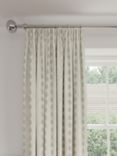 John Lewis Feather Leaf Embroidery Pair Lined Pencil Pleat Curtains