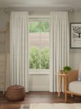 John Lewis Feather Leaf Embroidery Pair Lined Pencil Pleat Curtains, Honey