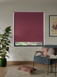 John Lewis Linen Mix Blackout/Thermal Roller Blind, Damson