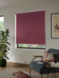 John Lewis Linen Mix Blackout/Thermal Roller Blind, Damson