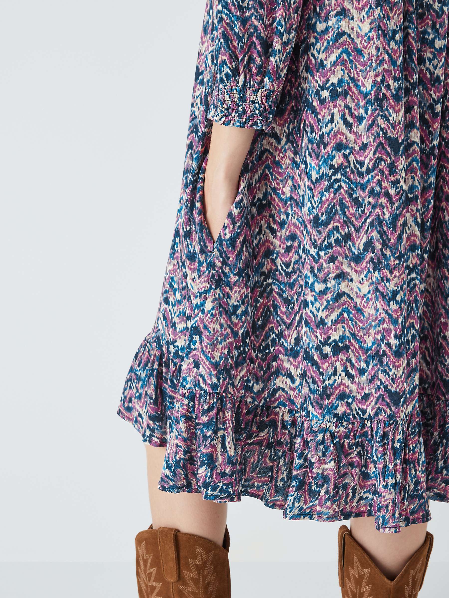 Buy AND/OR Fifi Ikat Dress, Pink/Multi Online at johnlewis.com