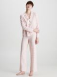 Calvin Klein Woven Long Sleeve Pyjama Set, Pink, Pink