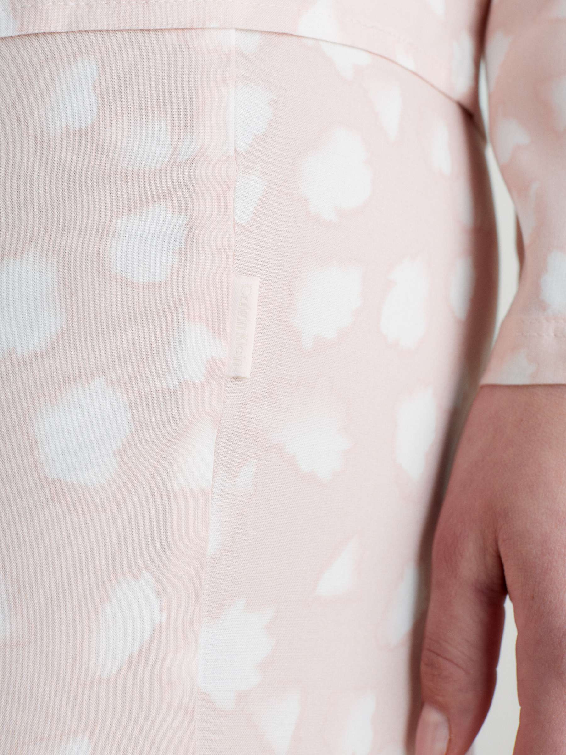 Buy Calvin Klein Woven Long Sleeve Pyjama Set, Pink Online at johnlewis.com