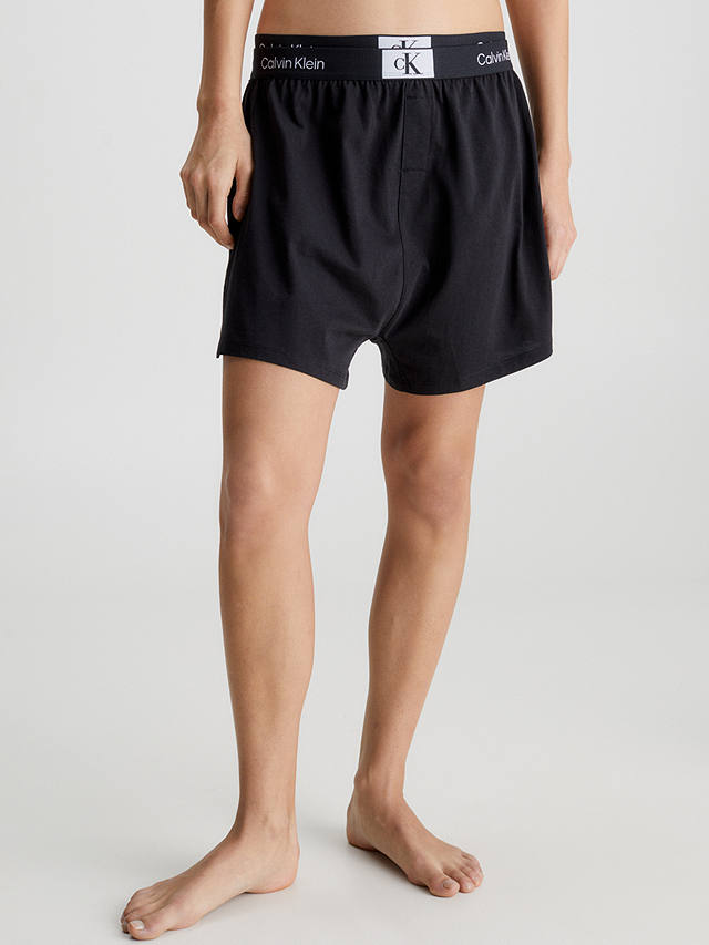 Calvin Klein Logo Band Pyjama Shorts, Black