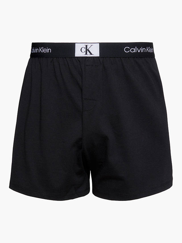 Calvin Klein Logo Band Pyjama Shorts, Black at John Lewis & Partners