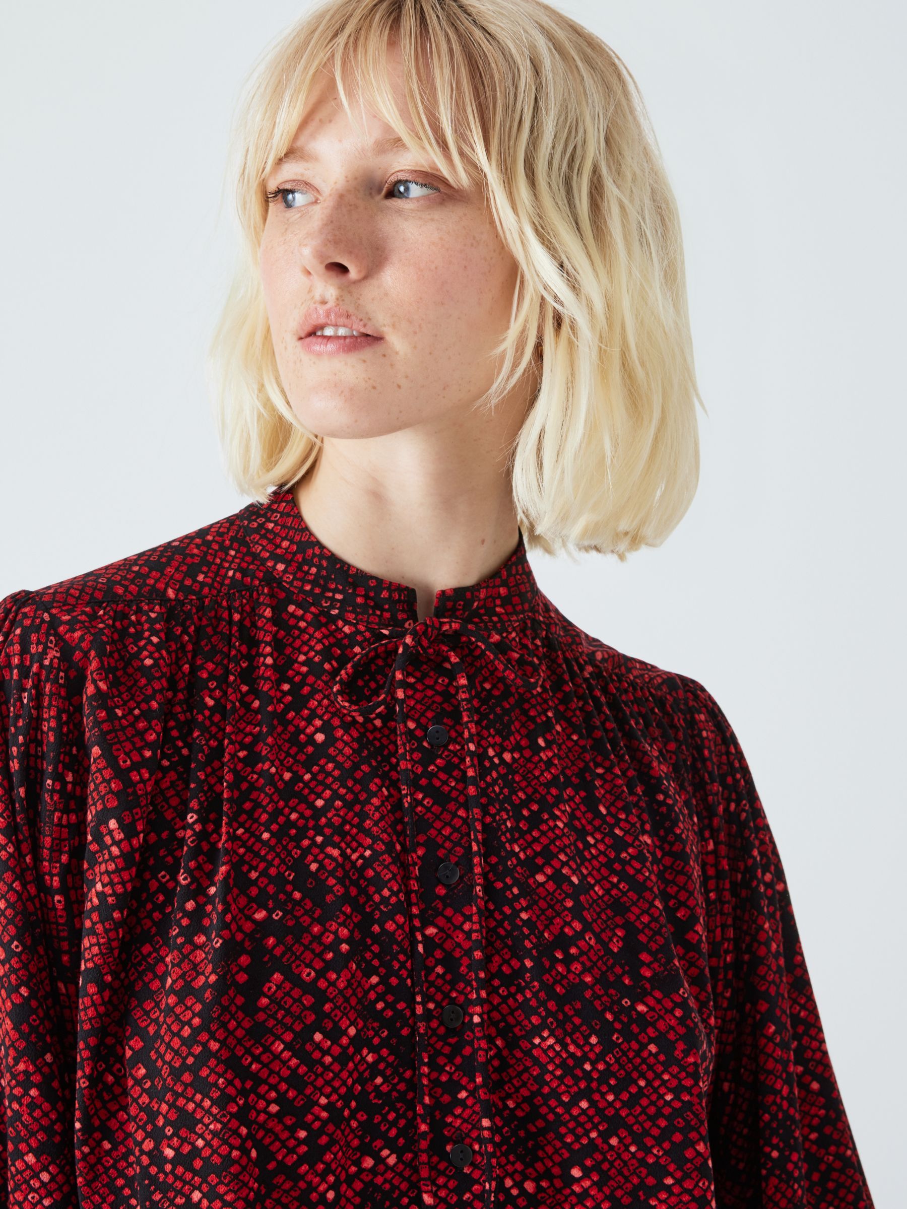 AND/OR Arabella Print Shirt, Red/Multi at John Lewis & Partners