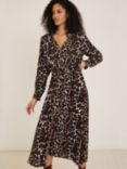 Baukjen Luna Leopard Print Midi Dress, Brown