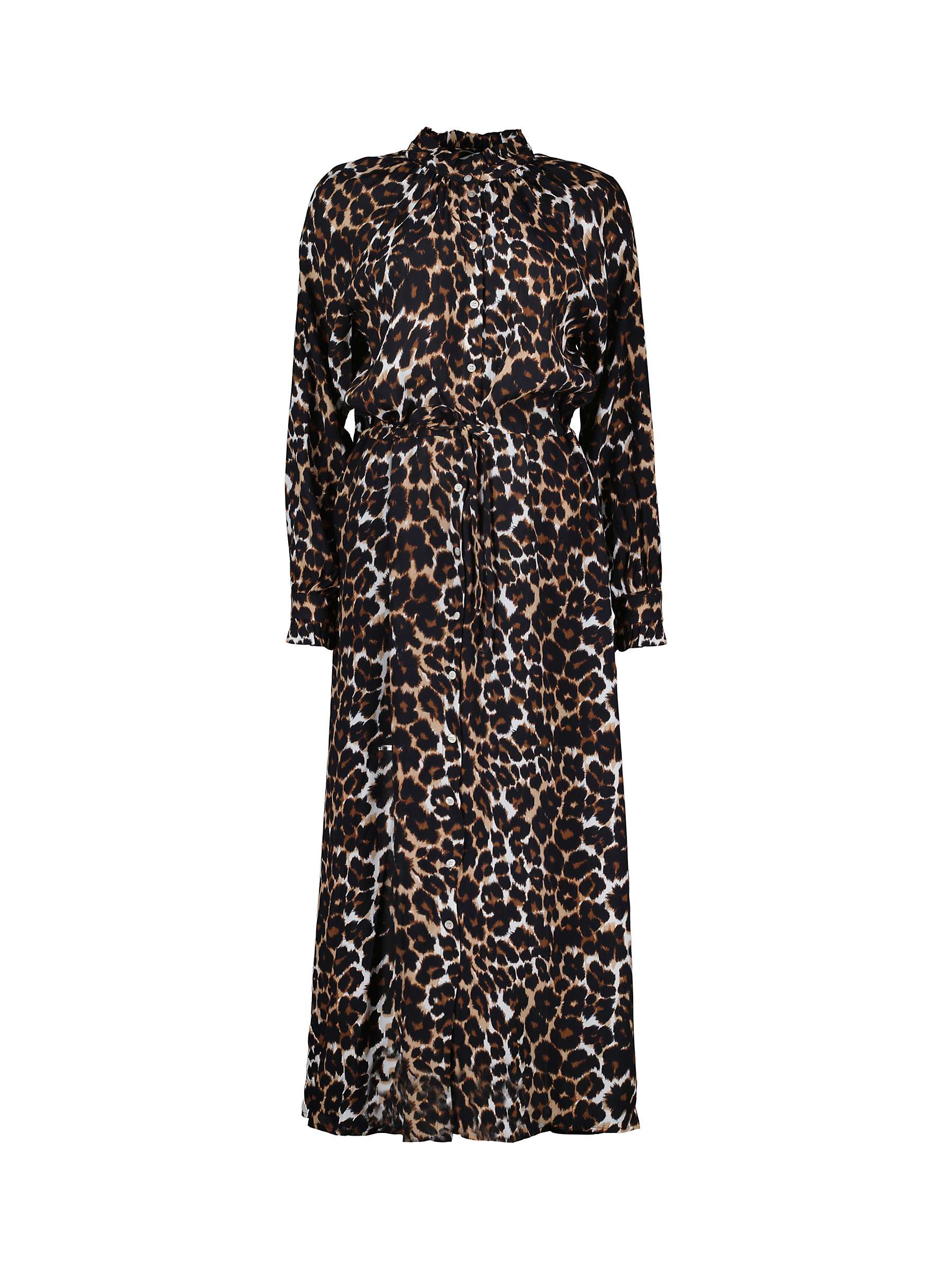 Baukjen Luna Leopard Print Midi Dress, Brown at John Lewis & Partners