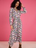 Baukjen Luna Floral Print Midi Dress, Pink Bloom