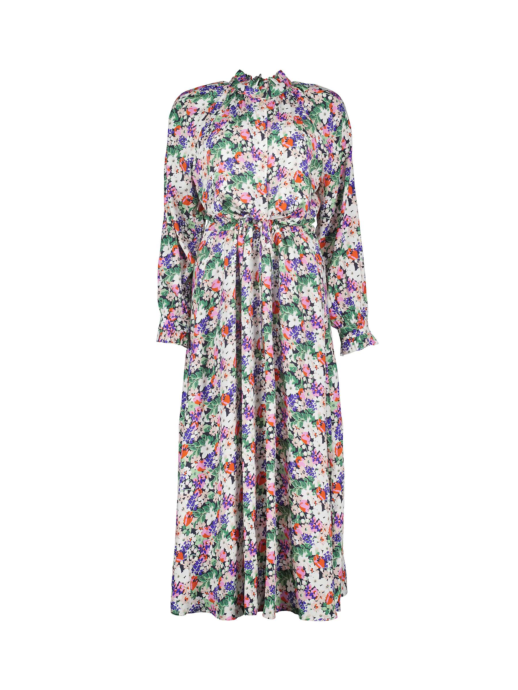 Buy Baukjen Luna Floral Print Midi Dress, Pink Bloom Online at johnlewis.com