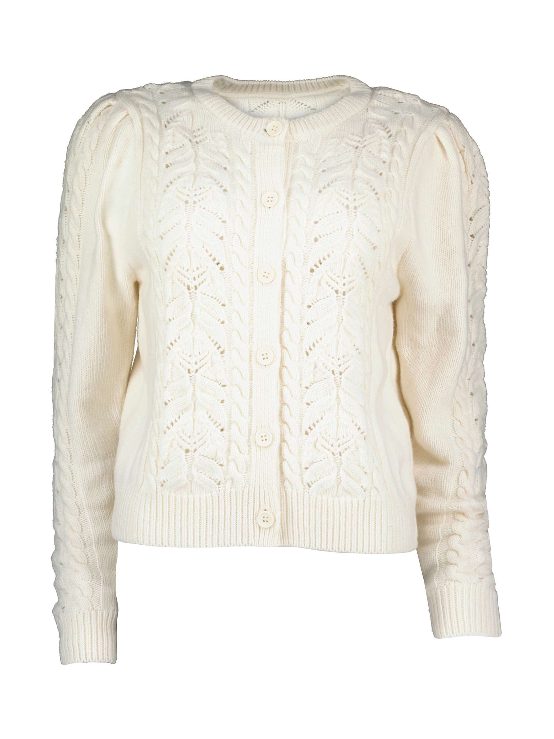 Buy Baukjen Eleora Stitch Detail Cardigan, Antique White Online at johnlewis.com