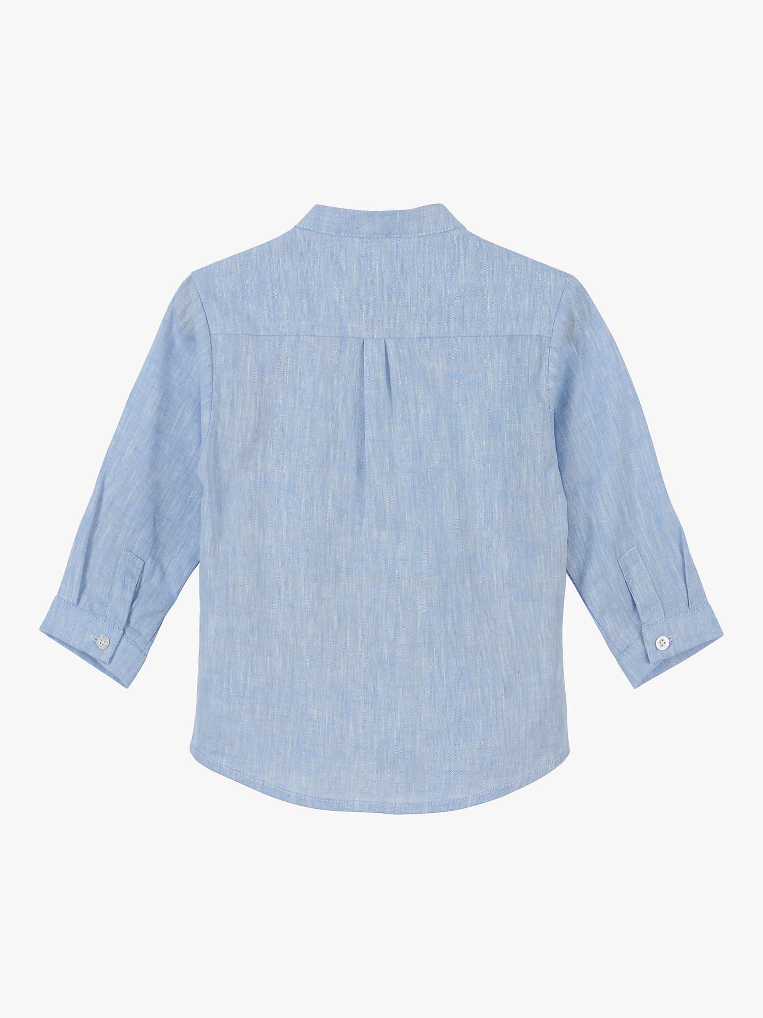 Buy Trotters Baby Oscar Cotton Shirt, Pale Blue Online at johnlewis.com